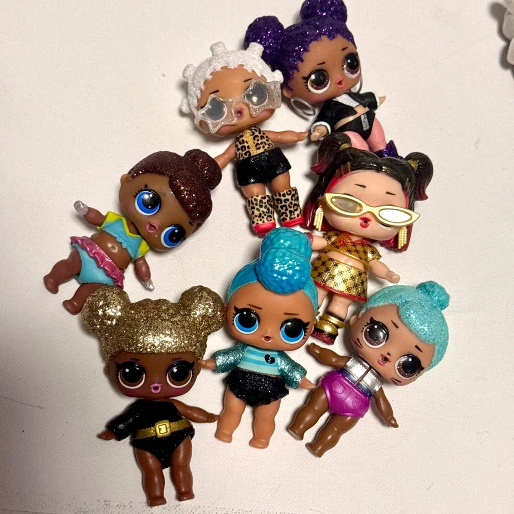 LOL Surprise‎ Glitter Series Dolls Lot of 7 MGA 2016 Glitter Hair Accessories